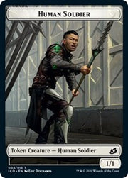 Human Soldier (004) // Zombie Double-Sided Token [Tokens] Commander 2020 Tokens MTG Single Magic: The Gathering