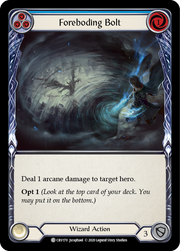 Foreboding Bolt (Blue) [CRU170] 1st Edition Rainbow Foil Flesh And Blood Single Flesh And Blood   