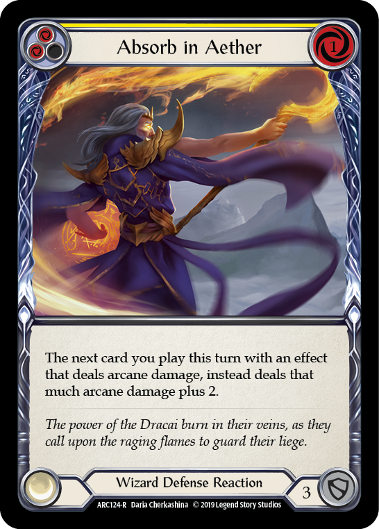 Absorb in Aether (Yellow) [ARC124-R] 1st Edition Normal Flesh And Blood Single Flesh And Blood   