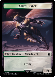 Alien Salamander // Alien Insect Double-Sided Token [Tokens] Doctor Who Tokens MTG Single Magic: The Gathering