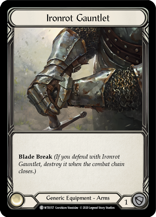 Ironrot Gauntlet [WTR157] Unlimited Edition Rainbow Foil Flesh And Blood Single Flesh And Blood   