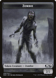Dragon (002) // Zombie Double-Sided Token [Tokens] Game Night 2019 Tokens MTG Single Magic: The Gathering