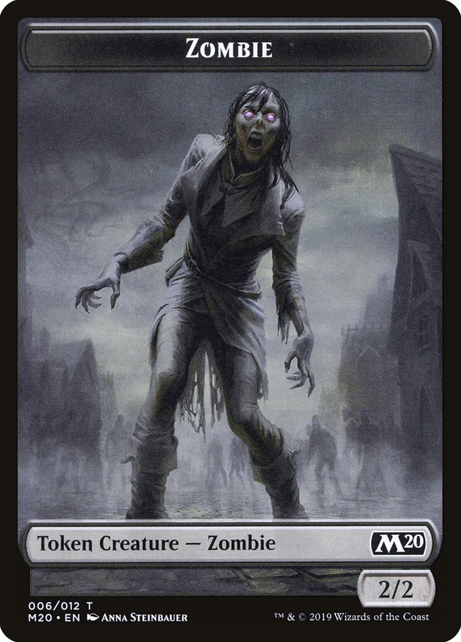 Soldier // Zombie Double-Sided Token [Tokens] Game Night 2019 Tokens MTG Single Magic: The Gathering