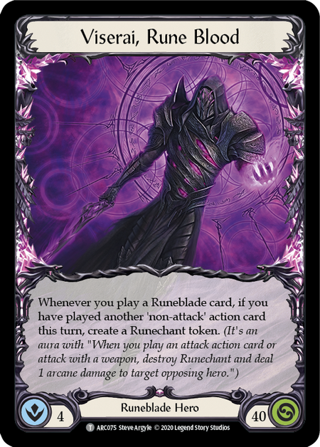 Nebula Blade // Viserai, Rune Blood [U-ARC077 // U-ARC075] (Arcane Rising Unlimited) Flesh And Blood Single Flesh And Blood   