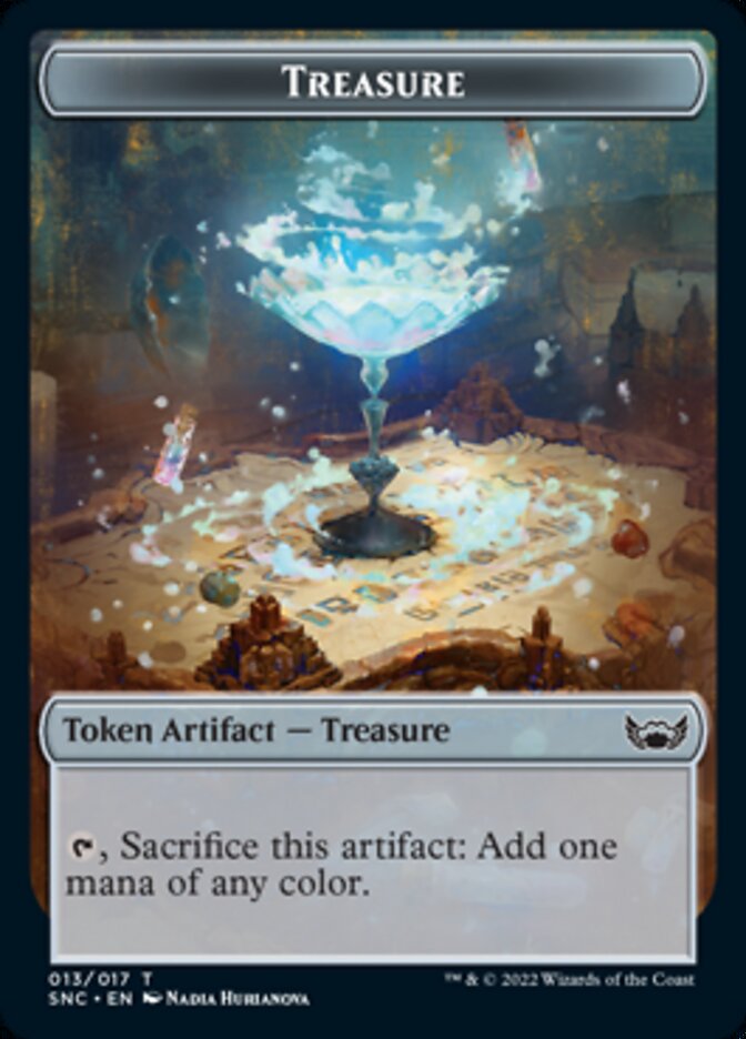 Treasure (013) // Rogue Double-Sided Token [Tokens] Streets of New Capenna Tokens MTG Single Magic: The Gathering