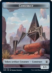 Construct // Illusion Double-Sided Token [Tokens] Zendikar Rising Tokens MTG Single Magic: The Gathering