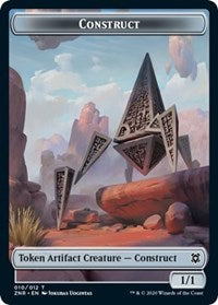 Construct // Illusion Double-Sided Token [Tokens] Zendikar Rising Tokens MTG Single Magic: The Gathering