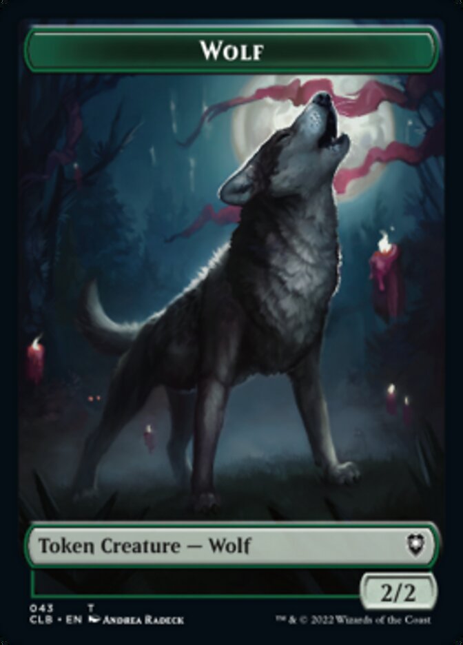 Wolf // Insect Double-Sided Token [Commander Legends: Battle for Baldur's Gate Tokens] MTG Single Magic: The Gathering   