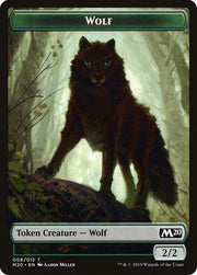 Wolf Double-Sided Token [Challenger Decks 2020 Tokens] MTG Single Magic: The Gathering   