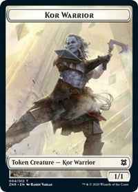 Kor Warrior // Plant Double-Sided Token [Tokens] Zendikar Rising Tokens MTG Single Magic: The Gathering