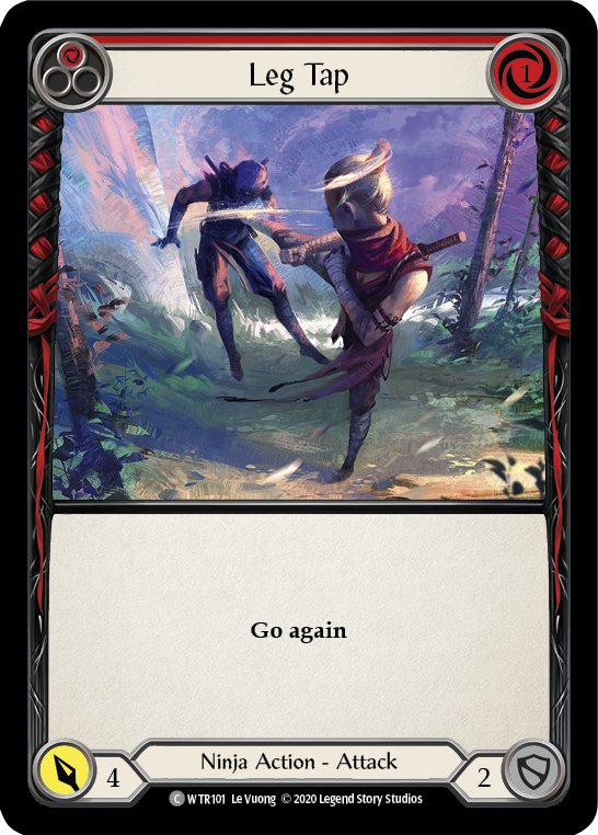 Leg Tap (Red) [WTR101] Unlimited Edition Rainbow Foil Flesh And Blood Single Flesh And Blood   