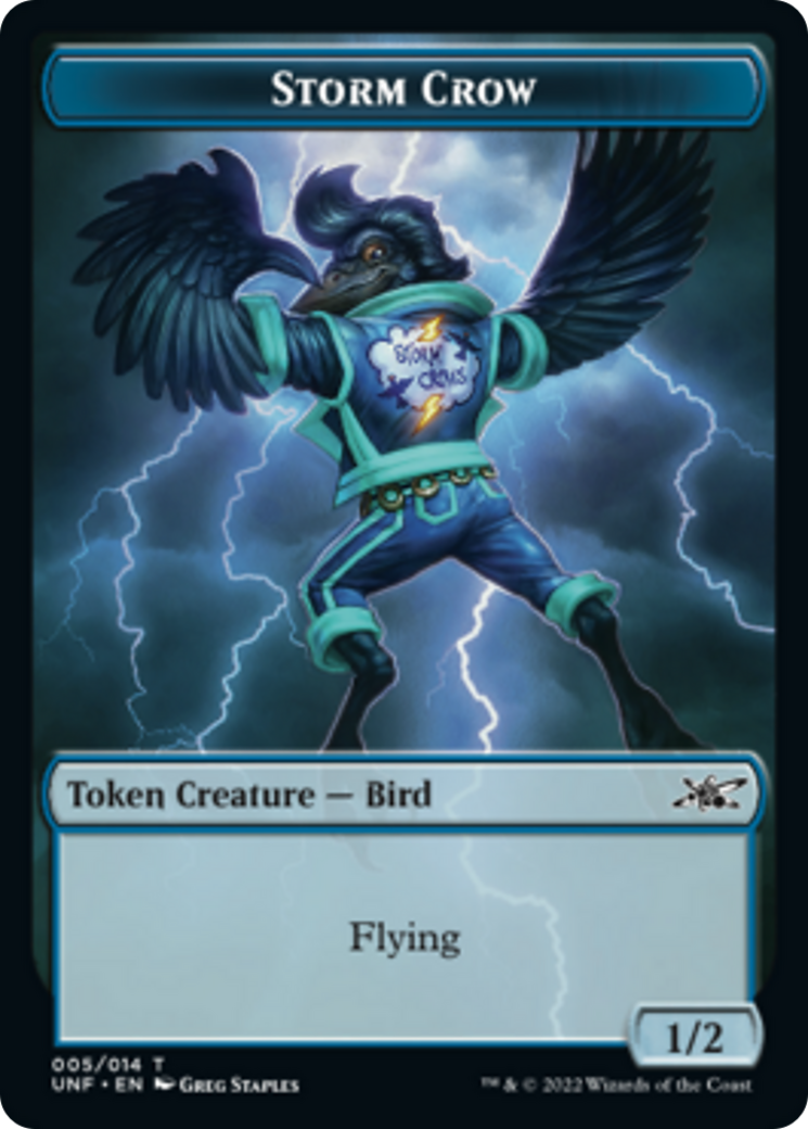 Squirrel // Storm Crow Double-Sided Token [Tokens] Unfinity Tokens MTG Single Magic: The Gathering