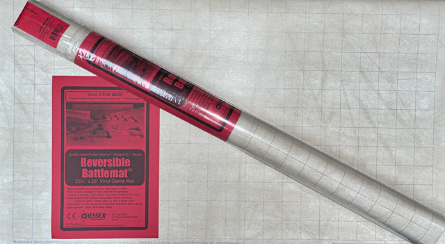 Chessex: Reversible Battlemat 1'' Squares & 1'' Hexes (23.5" x 26") Playmats Chessex
