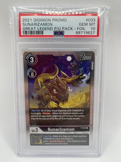 Sunarizamon (Great Legend P/U Pack - Foil) PSA 10 Graded Pokemon Cards Pokemon
