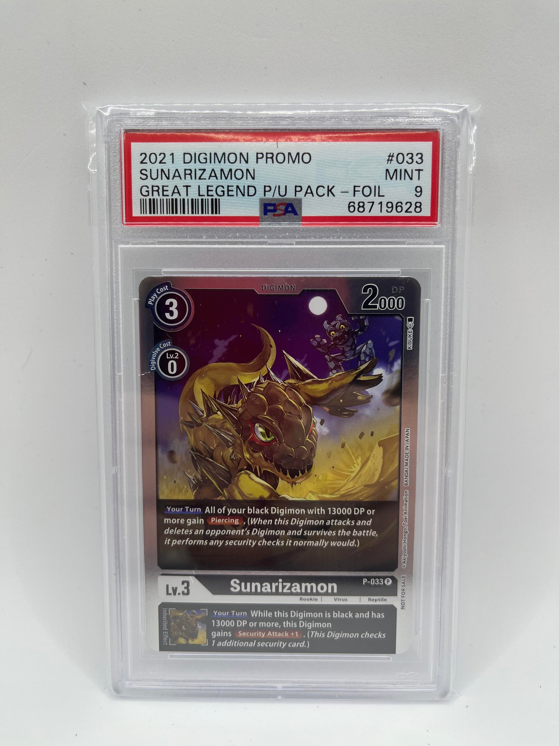 Sunarizamon (Great Legend P/U Pack - Foil) PSA 9 Graded Pokemon Cards Pokemon