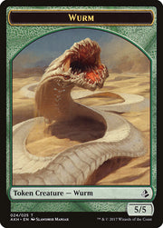Unwavering Initiate // Wurm Double-Sided Token [Tokens] Amonkhet Tokens MTG Single Magic: The Gathering