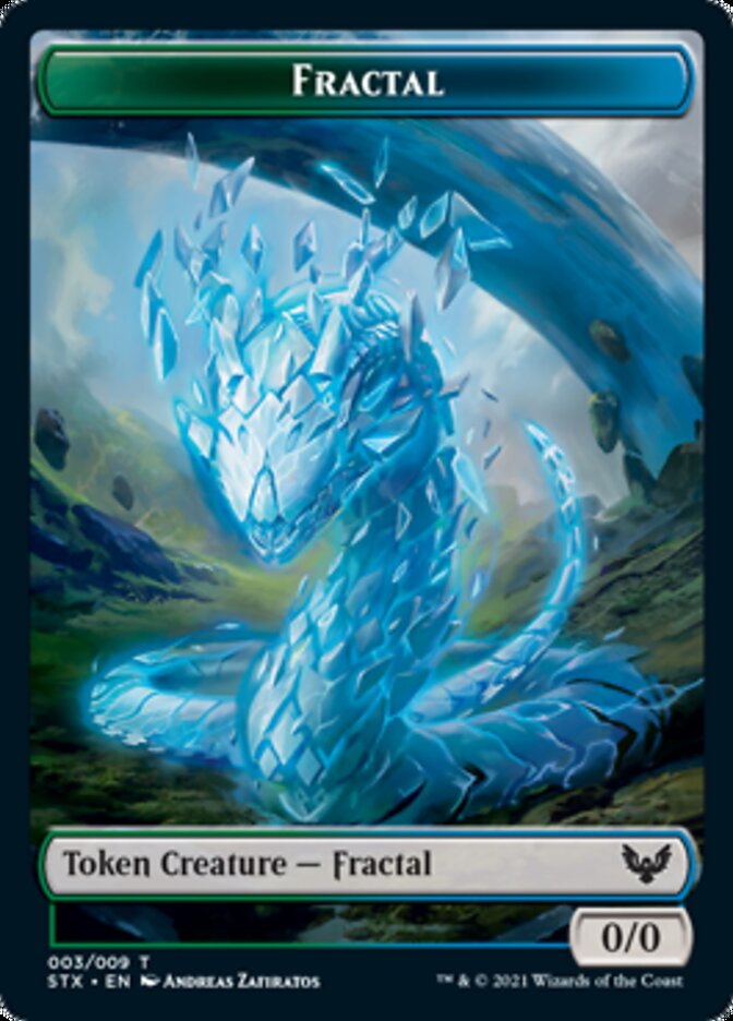 Fractal // Lukka, Wayward Bonder Emblem Double-Sided Token [Tokens] Strixhaven: School of Mages Tokens MTG Single Magic: The Gathering