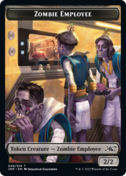 Zombie Employee // Food (011) Double-Sided Token [Tokens] Unfinity Tokens MTG Single Magic: The Gathering