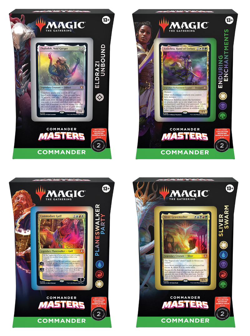 MTG Commander Masters Set of 4 Commander Decks MTG Sealed Magic: The Gathering   