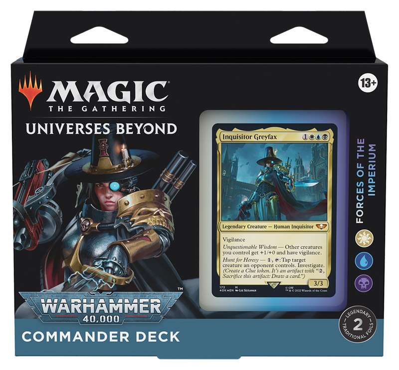 MTG Warhammer 40,000 Commander Deck - Forces of the Imperium MTG Sealed Magic: The Gathering   
