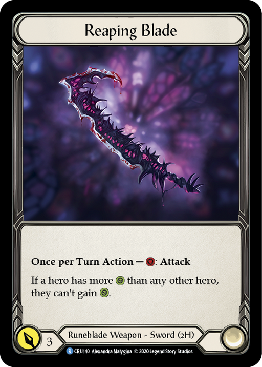 Reaping Blade [CRU140] 1st Edition Cold Foil Flesh And Blood Single Flesh And Blood   