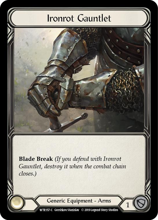 Ironrot Gauntlet [WTR157-C] Alpha Print Cold Foil Flesh And Blood Single Flesh And Blood   