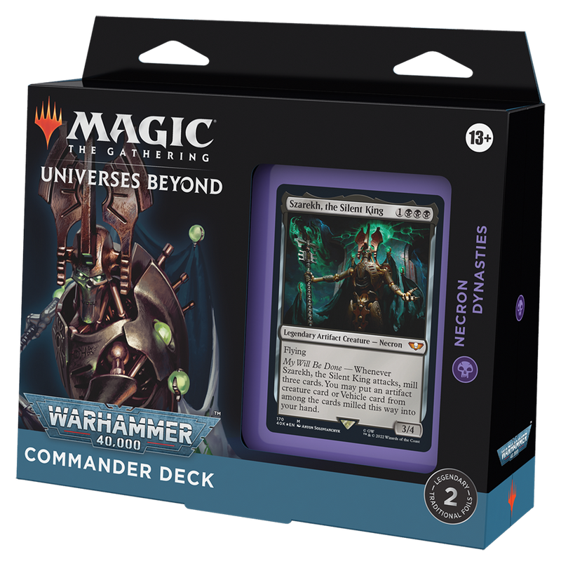 MTG Warhammer 40,000 Commander Deck - Necron Dynasties MTG Sealed Magic: The Gathering   