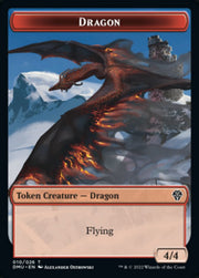 Soldier // Dragon Double-Sided Token [Tokens] Dominaria United Tokens MTG Single Magic: The Gathering