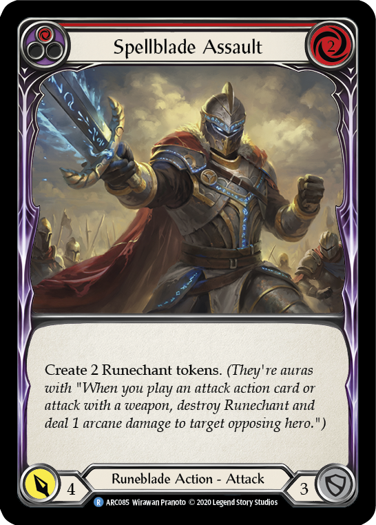 Spellblade Assault (Red) [ARC085] Unlimited Edition Normal Flesh And Blood Single Flesh And Blood   
