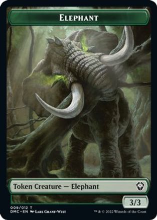 Elephant // Treasure Double-Sided Token [Tokens] Dominaria United Commander Tokens MTG Single Magic: The Gathering