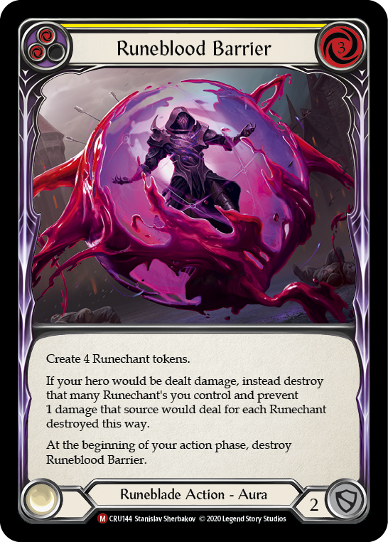 Runeblood Barrier [CRU144] 1st Edition Normal Flesh And Blood Single Flesh And Blood   