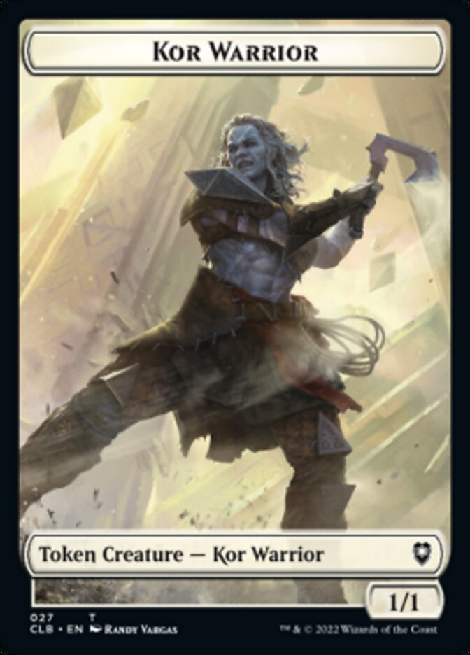 Kor Warrior // Wizard Double-Sided Token [Commander Legends: Battle for Baldur's Gate Tokens] MTG Single Magic: The Gathering   