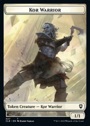 Kor Warrior // Treasure Double-Sided Token [Commander Legends: Battle for Baldur's Gate Tokens] MTG Single Magic: The Gathering   