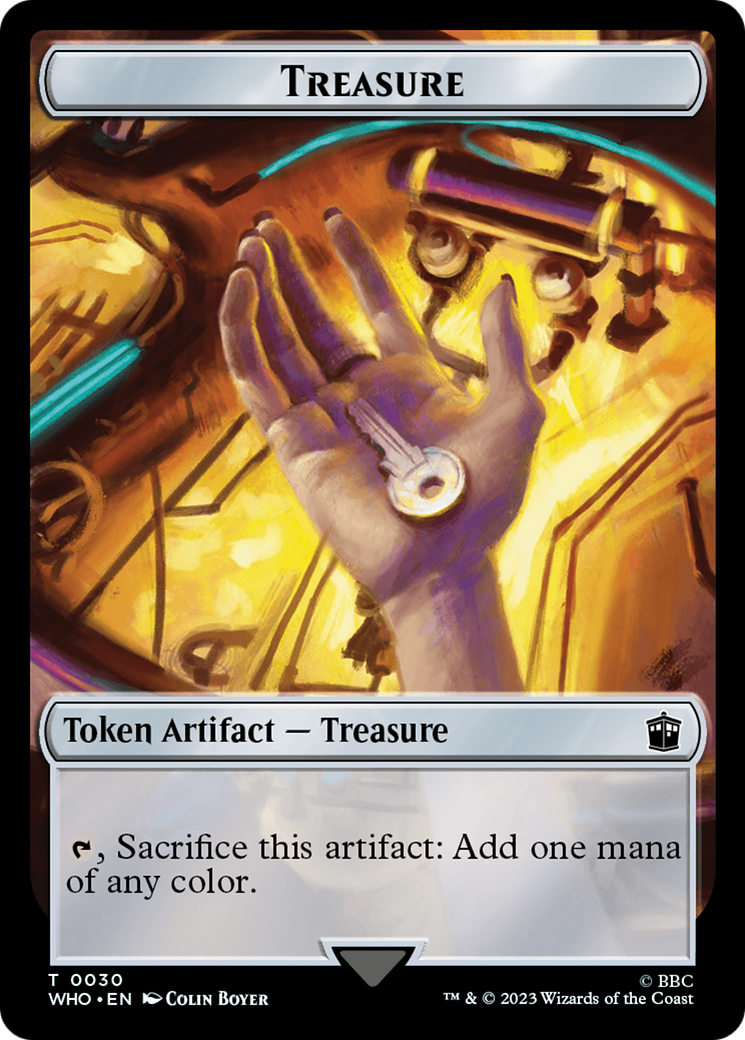 Soldier // Treasure (0030) Double-Sided Token [Tokens] Doctor Who Tokens MTG Single Magic: The Gathering