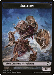 Illusion // Skeleton Double-Sided Token [Dungeons & Dragons: Adventures in the Forgotten Realms Commander Tokens] MTG Single Magic: The Gathering   