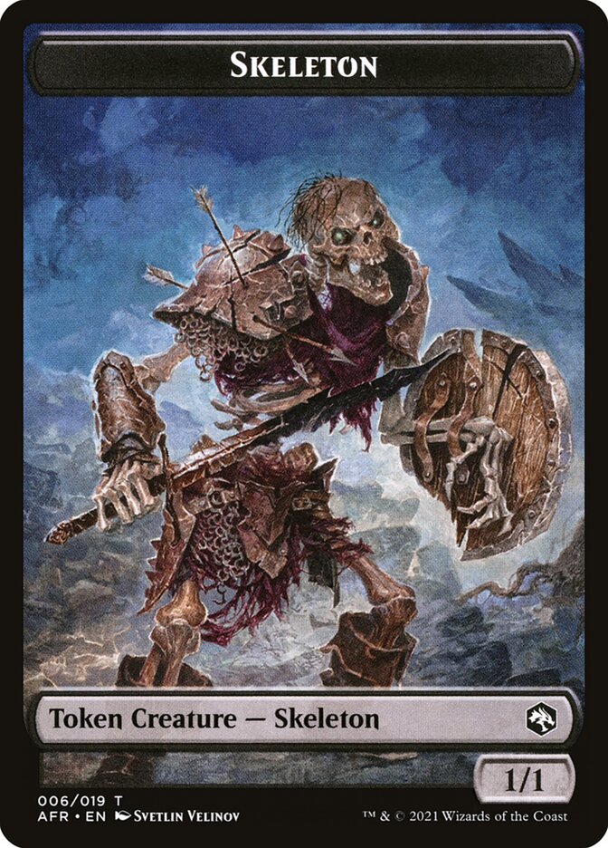 Illusion // Skeleton Double-Sided Token [Dungeons & Dragons: Adventures in the Forgotten Realms Commander Tokens] MTG Single Magic: The Gathering   