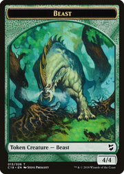 Cat Warrior // Beast (013) Double-Sided Token [Tokens] Commander 2018 Tokens MTG Single Magic: The Gathering