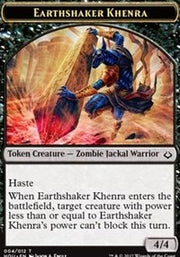 Earthshaker Khenra // Zombie Double-Sided Token [Tokens] Hour of Devastation Tokens MTG Single Magic: The Gathering