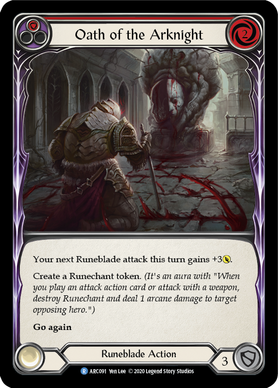 Oath of the Arknight (Red) [ARC091] Unlimited Edition Normal Flesh And Blood Single Flesh And Blood   