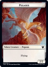 Pegasus // Satyr Double-Sided Token [Tokens] Theros Beyond Death Tokens MTG Single Magic: The Gathering