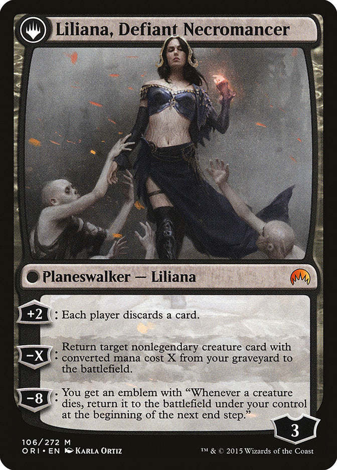 Liliana, Heretical Healer // Liliana, Defiant Necromancer [Magic Origins] MTG Single Magic: The Gathering   