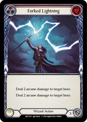 Forked Lightning [ARC120-S] 1st Edition Rainbow Foil Flesh And Blood Single Flesh And Blood   