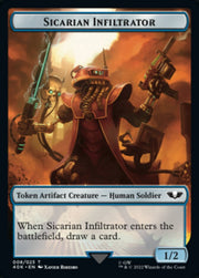 Soldier (003) // Sicarian Infiltrator Double-Sided Token [Tokens] Warhammer 40,000 Tokens MTG Single Magic: The Gathering