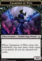 Champion of Wits // Warrior Double-Sided Token [Tokens] Hour of Devastation Tokens MTG Single Magic: The Gathering