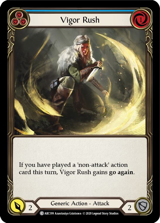 Vigor Rush (Blue) [ARC199] Unlimited Edition Normal Flesh And Blood Single Flesh And Blood   