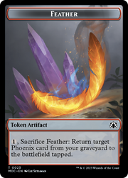 Feather // Servo Double-Sided Token [Tokens] March of the Machine Commander Tokens MTG Single Magic: The Gathering