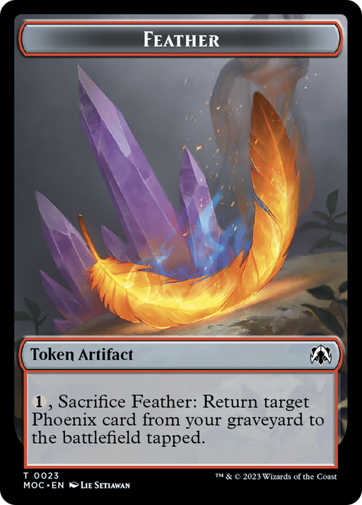 Feather // Servo Double-Sided Token [Tokens] March of the Machine Commander Tokens MTG Single Magic: The Gathering