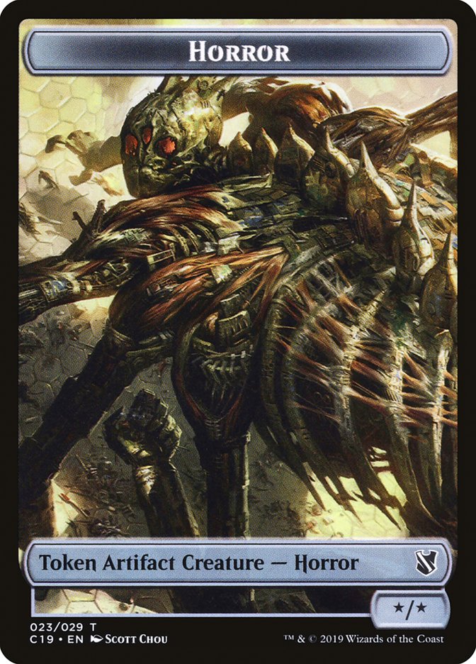 Horror Token [Tokens] Commander 2019 Tokens MTG Single Magic: The Gathering