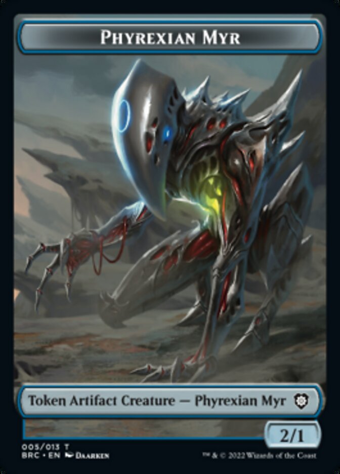 Construct (008) // Phyrexian Myr Double-Sided Token [Tokens] The Brothers' War Commander Tokens MTG Single Magic: The Gathering