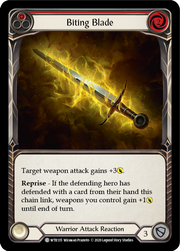 Biting Blade (Red) [WTR135] Unlimited Edition Rainbow Foil Flesh And Blood Single Flesh And Blood   